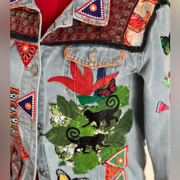 Frida Kahlo inspired denim jacket - Picture 4 of 6